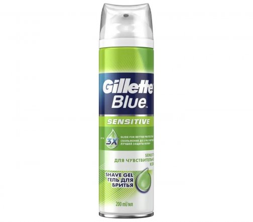 Gillette Men Sensitive Blue Гель для бритья для чувствительной кожи 200мл