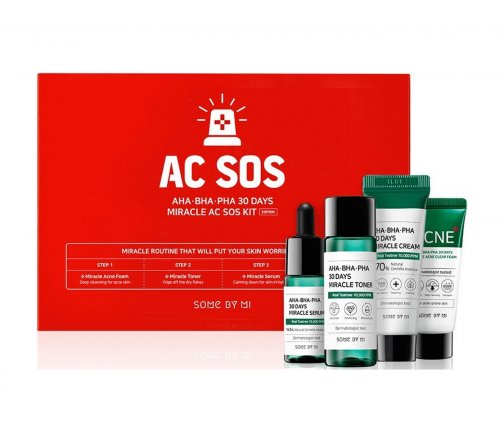 Some By Mi AC SOS 30 Days Miracle Набор миниатюр с кислотами для проблемной кожи