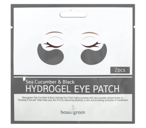 Beauugreen Патчи для глаз Hydrogel Sea Cucumber&Black 2шт