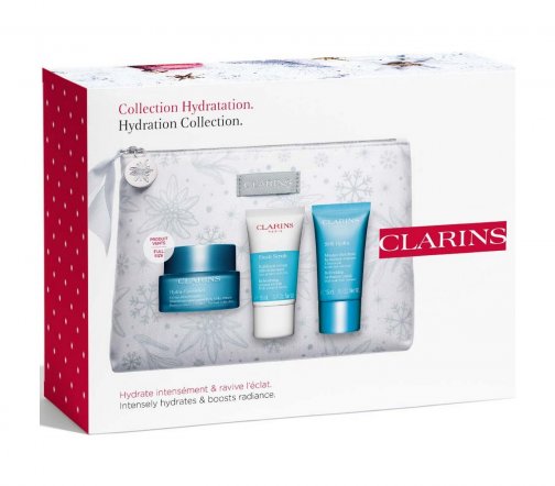 Clarins Hydra-Essentiel Набор Крем увлажняющий 50мл+Крем отшелушивающий 15мл+Маска 15мл+Косметичка