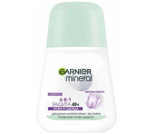 Garnier Body Mineral Дезодорант-антиперспирант ролик Защита 6 Цветочная свежесть 50мл