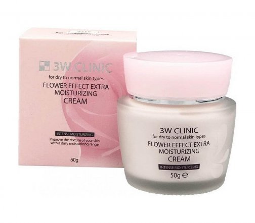 3W Clinic Flower Effect Extra Крем для лица с целебными цветочными экстрактами 50мл