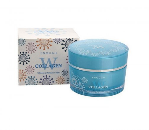 Enough W Collagen Premium Крем для лица с морским коллагеном осветляющий 50мл
