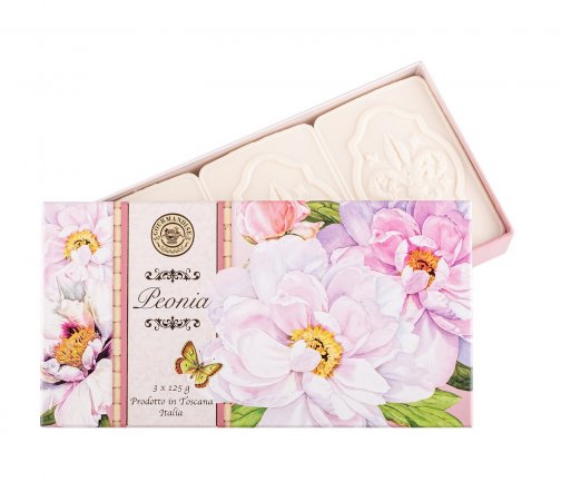 Gourmandise Набор Мыло Peonia Пион 3шт*125гр