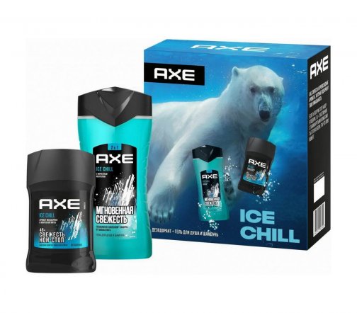 Axe Набор Ice Chill Гель для душа и шампунь 2в1 250мл+Дезодорант-стик 50мл
