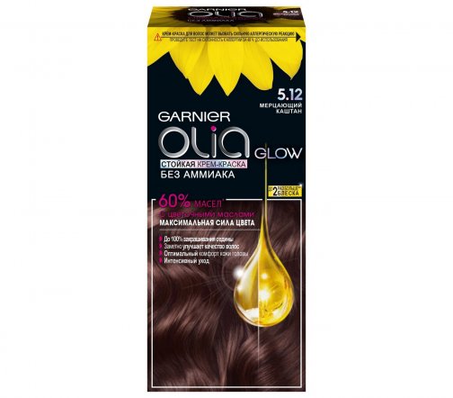 Garnier Olia Крем-краска для волос 5.12 Мерцающий каштан