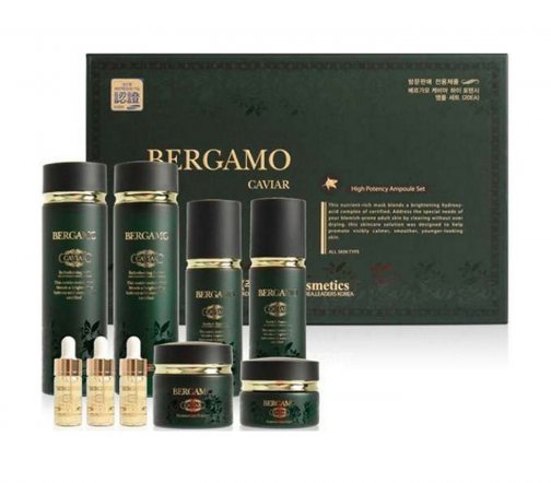 Bergamo Caviar Luxuries Набор Тоник+Эссенция+Эссенция+Крем для глаз+Крем+Лосьон+Ампула