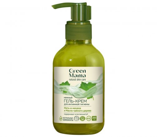 Green Mama Формула Тайги Гель-крем для интимной гигиены Мать-и-мачеха и масло чайного дерева 300мл