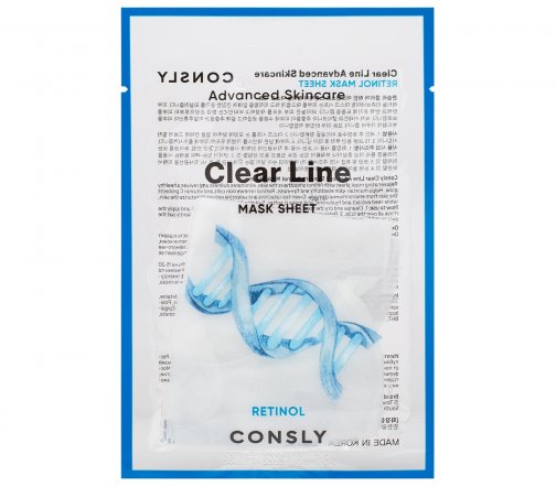 Consly Clear Line Маска тканевая омолаживающая с ретинолом 25мл