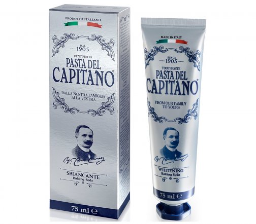 Pasta Del Capitano Паста зубнаяпремиум  для деликатного отбеливания с содой 75мл