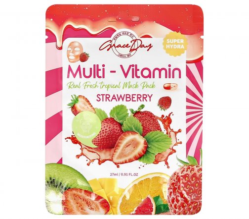Grace Day Multi-Vitamin Маска тканевая с экстрактом клубники 27мл