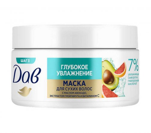 Dove Маска для сухих волос Глубокое увлажнение Авокадо 300мл