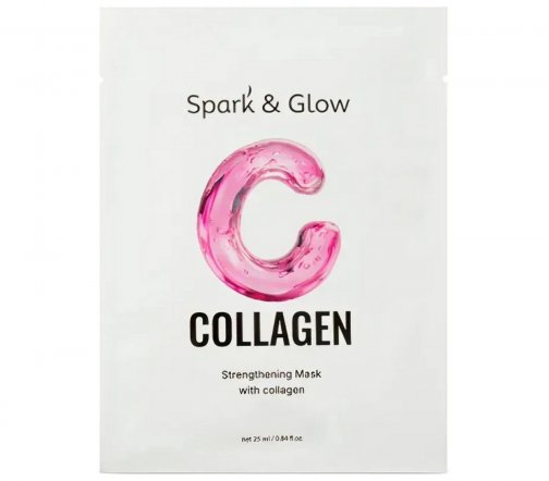 Spark'&Glow Маска тканевая для лица с коллагеном 25мл