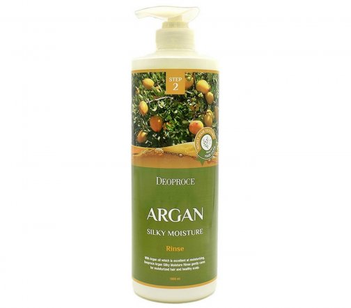 Deoproce Argan Silky Rinse Бальзам смягчающий против выпадения волос с аргановым маслом 1000мл