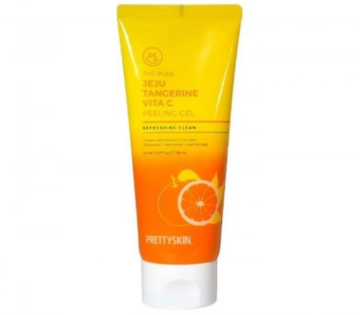 PrettySkin Jeju Tangerine Vita C Гель-пилинг осветляющий для лица с экстрактом мандарина 150мл