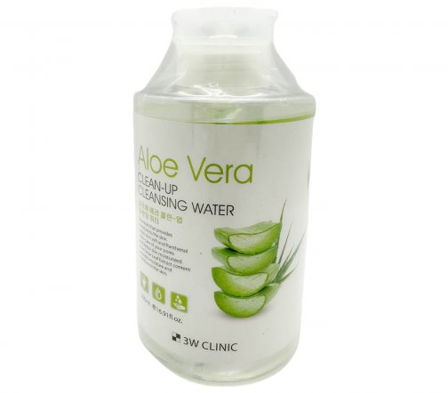 3W Clinic Aloe Vera Средство для очищения и снятия макияжа с Алое Вера 500мл