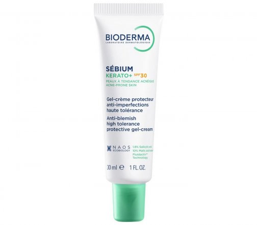 Bioderma Sebium Kerato+ (Себиум Керато+) Гель-крем солнцезащитный против несовершенств SPF30 30мл