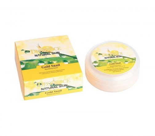 Deoproce Natural Skin Крем для лица с золотом и муцином улитки 100мл