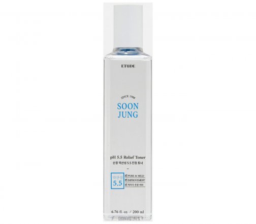 Etude Soon Jung Cica Relief Тонер успокаивающий для лица с центеллой 200мл
