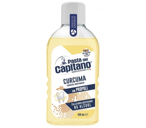 Pasta Del Capitano Ополаскиватель для полости рта Куркума и прополис 400мл