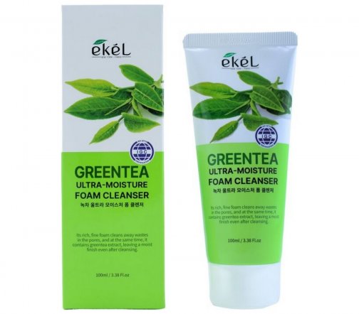 Ekel Ultra-Moisture Пенка для умывания с зеленым чаем