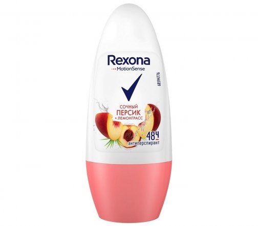 Rexona Motion Sense Дезодорант-антиперспирант ролик Персик и Лемонграсс 50мл