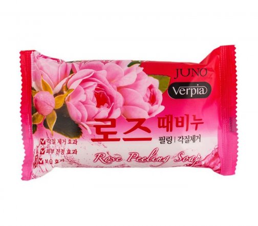 Juno Verpia Rose Мыло-пилинг с экстрактом розы 150гр