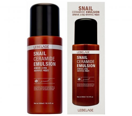 Lebelage Snail Ceramide Эмульсия восстанавливающая для лица с муцином улитки и керамидами 300мл