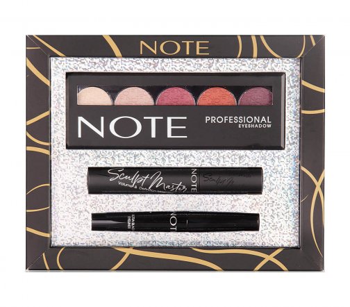 Note Набор Eye Magic Kit Тушь для ресниц+Подводка для глаз+Палетка теней для век