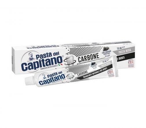 Pasta Del Capitano Паста зубная Отбеливающая с древесным углем 75мл