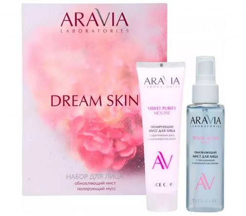 Aravia Laboratories Набор Dream Skin Мист обновляющий 110мл+Мусс полирующий 100мл