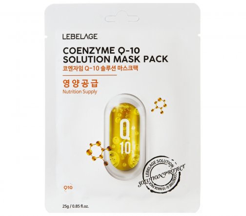 Lebelage Solution Coenzyme Q-10 Маска тканевая для лица с коэнзимом 23гр