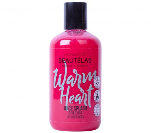 L'Cosmetics Bright&Bubbly Juice Splash Гель для душа Warm Heart Упругость 250мл