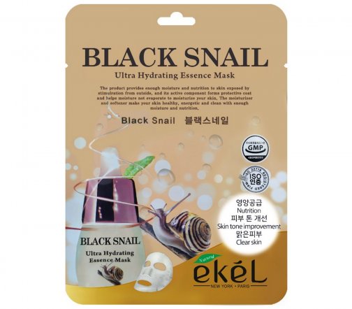 Ekel Маска тканевая для лица Black Snail 25мл
