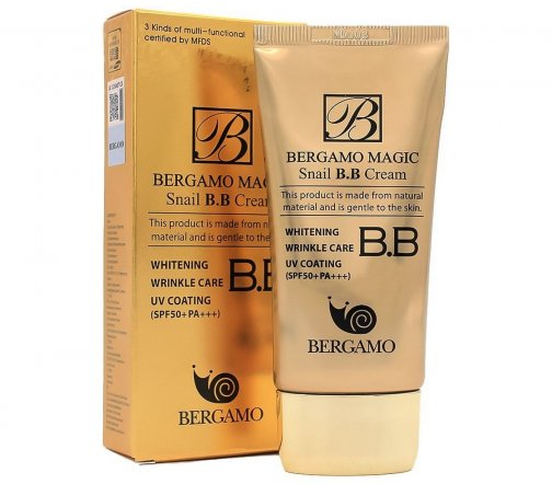 Bergamo Magic Snail BB-крем увлажняющий с муцином улитки SPF50+ 50мл