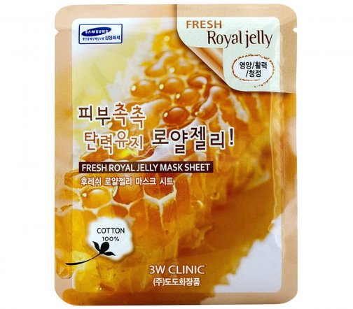 3W Clinic Fresh Маска тканевая для лица Royal Jelly 23мл
