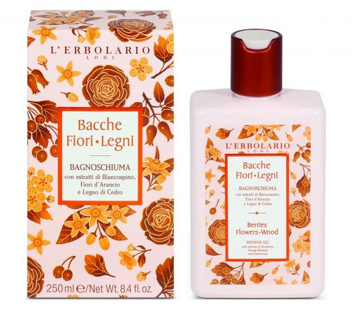 L'erbolario Гель освежающий для душа Berries Flowers Wood 250мл