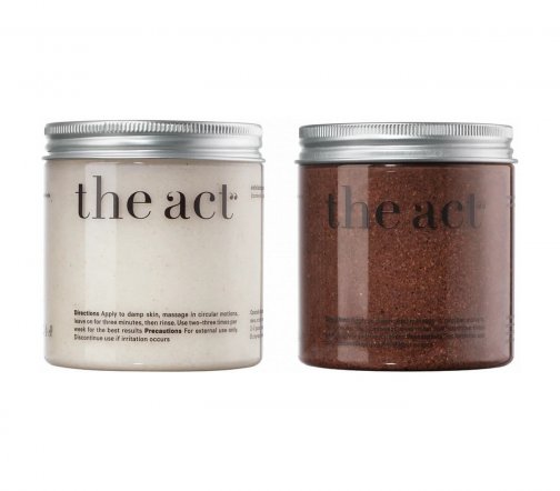 The Act Набор Скраб-бальзам для тела Кокос 300гр+Кофейный скраб Шоколад 300гр