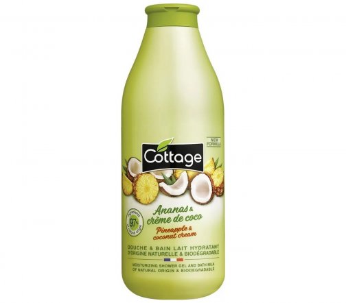 Cottage Moisturizing Гель для душа и пена для ванны 2в1 Ананас и кокос 750мл