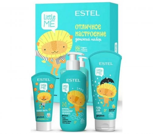 Estel Little Me Набор Отличное настроение Шампунь-кондиционер 300мл+Гель для душа 200мл+Паста зубная