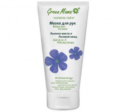 Green Mama Формула Тайги Маска для рук Льняное масло и Полевой хвощ 100мл