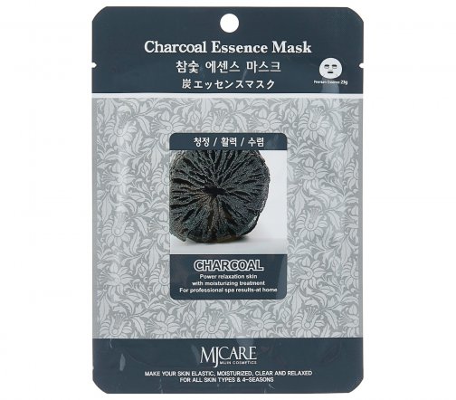 Mijin Essence Маска тканевая для лица Charcoal 23гр