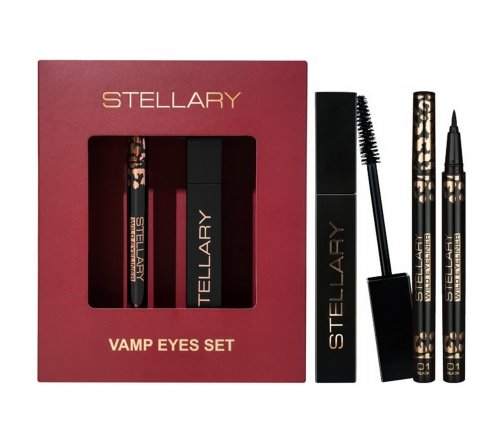 Stellary Набор Vamp Eyes Set Тушь False Lashes+Подводка фетровая для глаз Wild 01