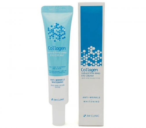 3W Clinic Collagen Natural Time Sleep Крем ночной для кожи вокруг глаз с коллагеном 40мл