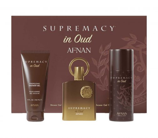 Afnan Men Supremacy In Oud Набор Духи 100мл+Гель для душа 150мл+Дезодорант-спрей 150мл