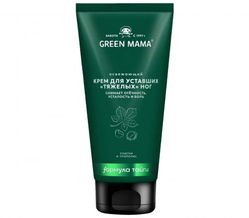Green Mama Формула Тайги Крем освежающий для уставших ног Каштан и прополис 170мл