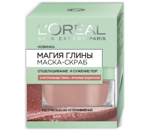 L'Oreal Paris Магия Глины Маска для лица Отшелушивание и сужение пор 50мл