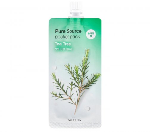 Missa Pure Source Pocket pack Маска кремовая ночная с экстрактом чайного дерева