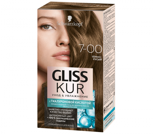 Schwarzkopf Gliss Kur Краска для волос уход и увлажнение 7-00