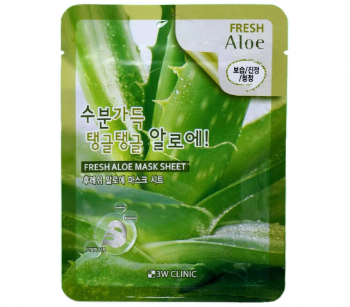 3W Clinic Fresh Маска тканевая для лица Aloe 23мл